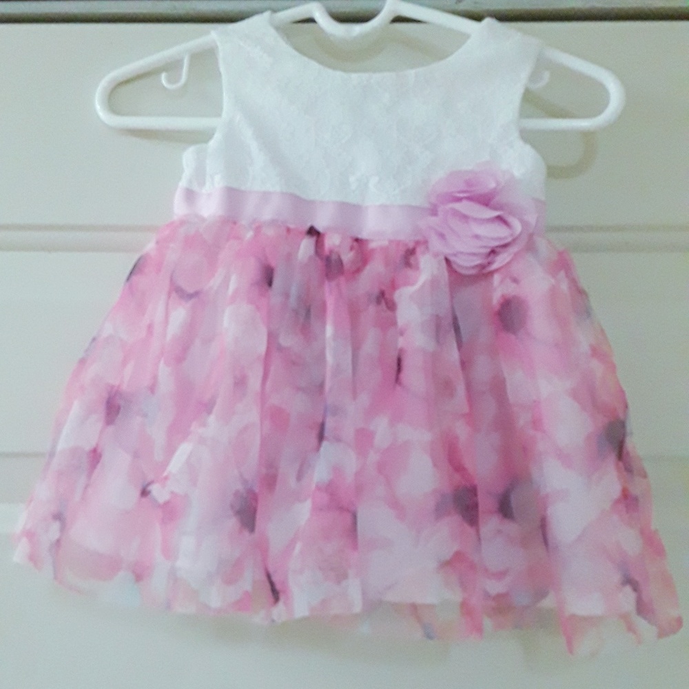 The childrens place 0-3m pretty pink dress